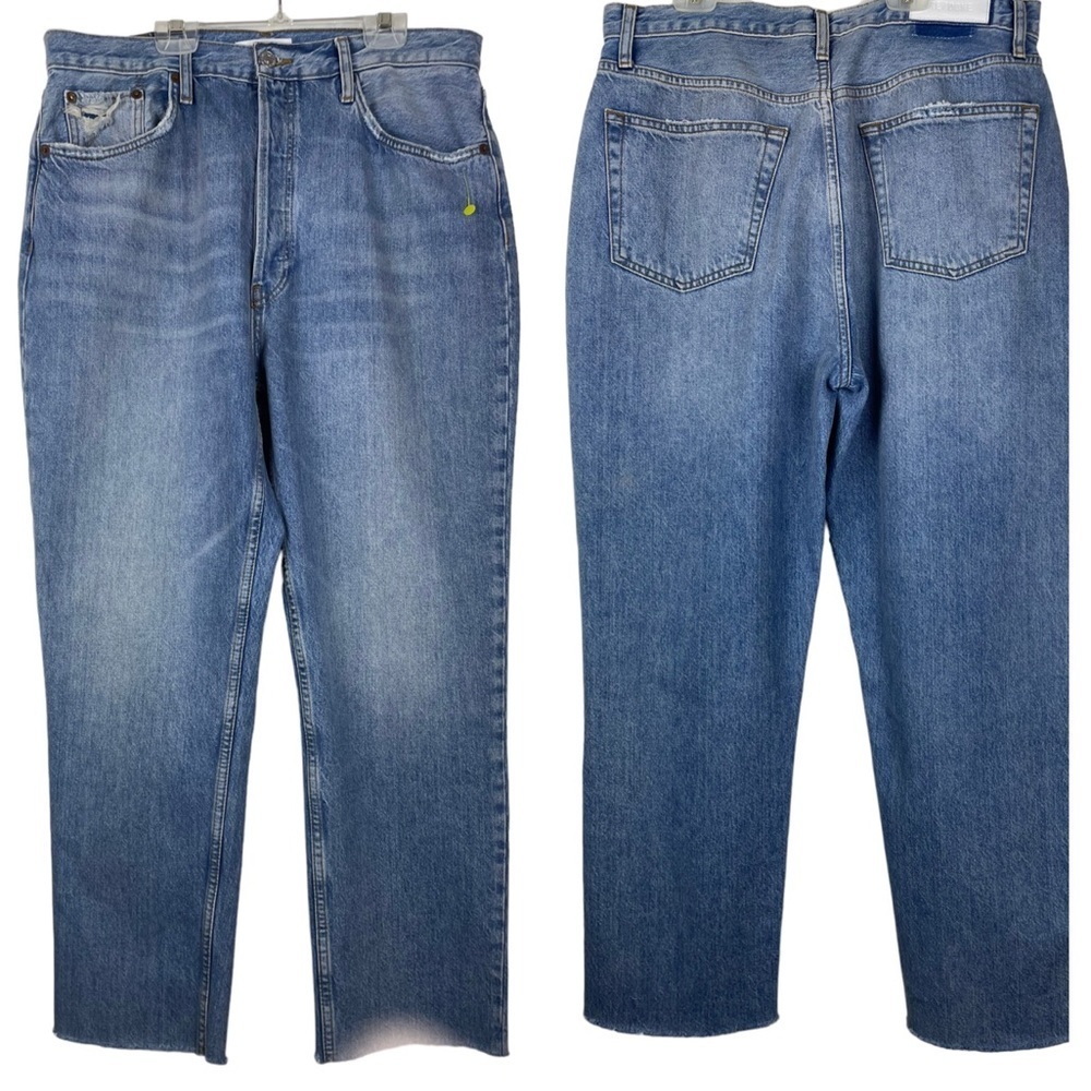 NEW RE/DONE 70s Ultra High Rise Stove Pipe Button Fly Jeans Size 32 - Picture 4 of 16